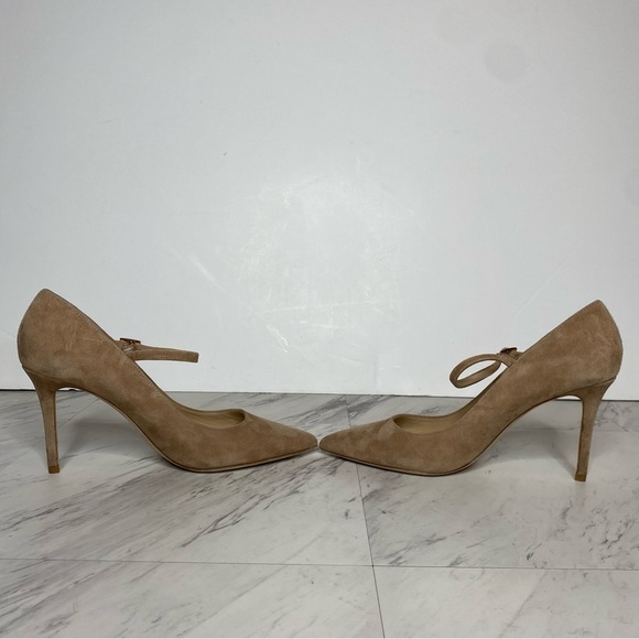 L’Agence Jolie Tan Suede Pointy Toe Pump 8 1/2 - Picture 5 of 15